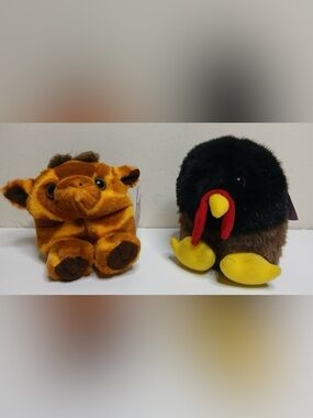 NWT Puffkins Giraffe and Turkey